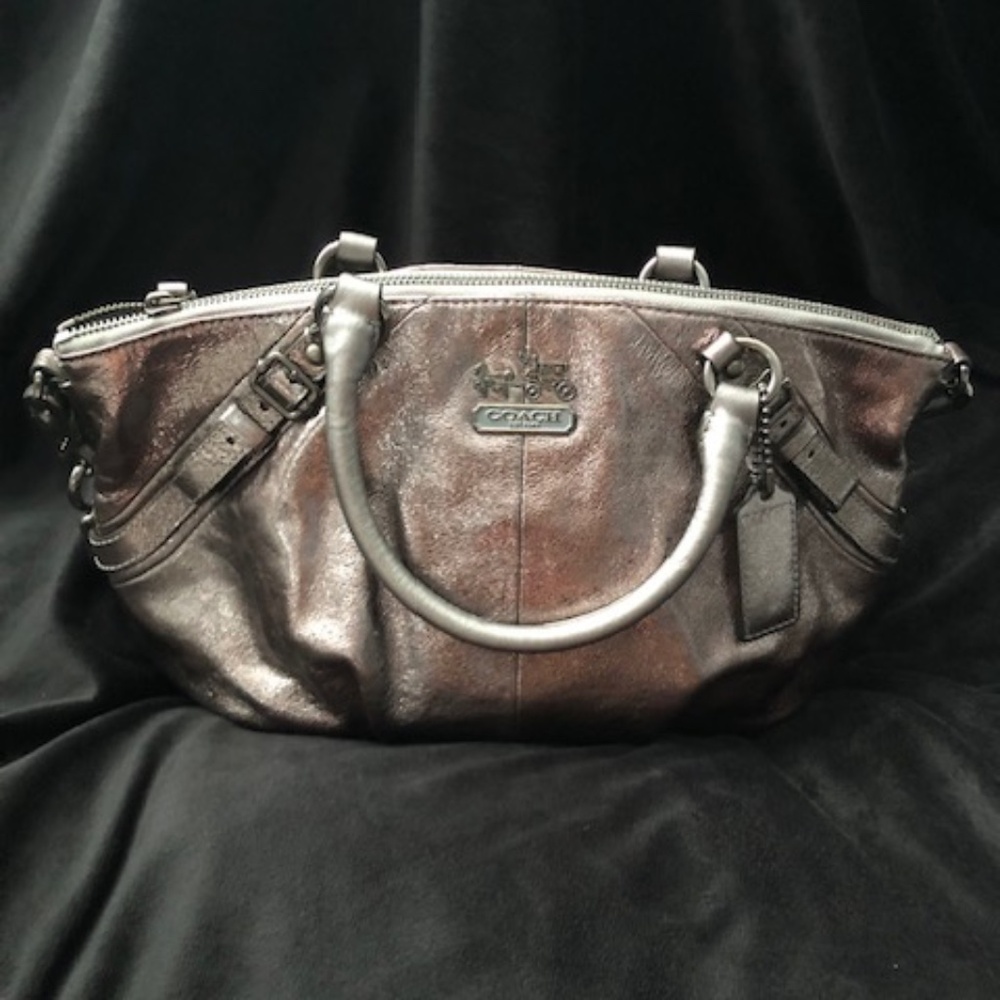 COACH Vintage MADISON Sophia J1020-15960 Leather Metallic Bronze Satchel NWOT